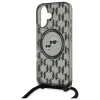 Karl Lagerfeld IML Crossbody Monogram Karl & Choupette Head Back Cover Hülle mit MagSafe für Apple iPhone 16 - Schwarz 5