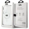 Karl Lagerfeld IML Metal Karl Head Back Cover Hülle mit MagSafe für Apple iPhone 15 - Weiß 8