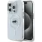 Karl Lagerfeld IML Metal Karl Head Back Cover Hülle mit MagSafe für Apple iPhone 15 Pro - Weiß
