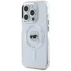 Karl Lagerfeld IML Metal Karl Head Back Cover Hülle mit MagSafe für Apple iPhone 15 Pro - Weiß 2