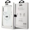 Karl Lagerfeld IML Metal Karl Head Back Cover Hülle mit MagSafe für Apple iPhone 15 Pro - Weiß 8