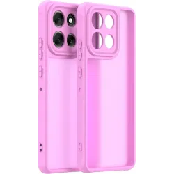 Phonesta AirFrost Back Cover Hülle für Motorola Moto G86/G86 Power - Kaugummi-Rosa matt