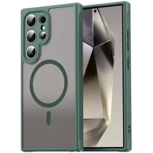 Phonesta AirFrost Back Cover Hülle mit MagSafe für Samsung Galaxy S25 Ultra - Matt Grün