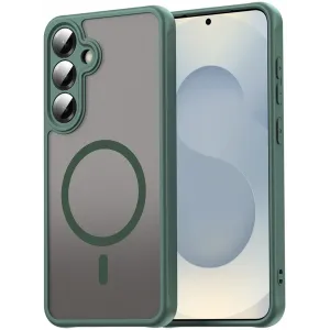 Phonesta AirFrost Back Cover Hülle mit MagSafe für Samsung Galaxy S25 Plus/S24 Plus - Matt Grün
