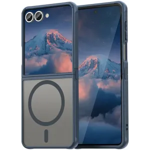 Phonesta AirFrost Back Cover Hülle mit MagSafe für Samsung Galaxy Z Flip 7 - Matt Blau