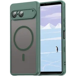 Phonesta AirFrost Back Cover Hülle mit MagSafe für Sony Xperia 10 VII - Matt Grün