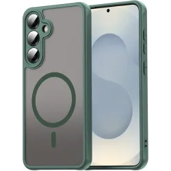 Phonesta AirFrost Back Cover Hülle mit MagSafe für Samsung Galaxy A36/A56 - Matt Grün