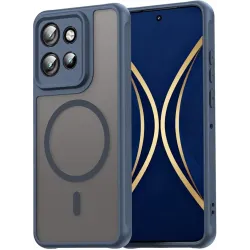 Phonesta AirFrost Back Cover Hülle mit MagSafe für Motorola Edge 60 Neo/Edge 50 Neo / ThinkPhone 25 - Matt Blau