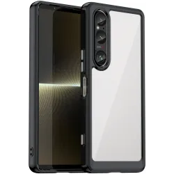 Phonesta Acrylic Hybrid Back Cover Hülle für Sony Xperia 1 VI - Schwarz