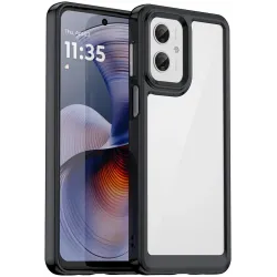 Phonesta Acrylic Hybrid Back Cover Hülle für Motorola Moto G55 - Schwarz