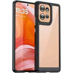 Phonesta Acrylic Hybrid Back Cover Hülle für Motorola Edge 50 - Schwarz