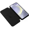 Phonesta Carbon Fiber Skin Book Wallet Klapphülle für Samsung Galaxy S25 Plus - Schwarz 2