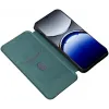 Phonesta Carbon Fiber Skin Book Wallet Klapphülle für Oppo Find X8 Pro - Dunkelgrün 2