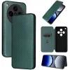 Phonesta Carbon Fiber Skin Book Wallet Klapphülle für Oppo Find X8 Pro - Dunkelgrün 7