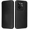 Phonesta Carbon Fiber Skin Book Wallet Klapphülle für Realme GT 7 Pro - Schwarz