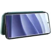 Phonesta Carbon Fiber Skin Book Wallet Klapphülle für Xiaomi Redmi Note 14 Pro 4G - Dunkelgrün 3