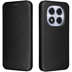 Phonesta Carbon Fiber Skin Book Wallet Klapphülle für Xiaomi Redmi Note 14 Pro 4G - Schwarz