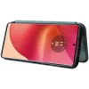 Phonesta Carbon Fiber Skin Book Wallet Klapphülle für Motorola Edge 50 Fusion - Dunkelgrün 3