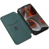 Phonesta Carbon Fiber Skin Book Wallet Klapphülle für Motorola Edge 50 Pro - Dunkelgrün 2
