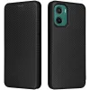 Phonesta Carbon Fiber Skin Book Wallet Klapphülle für Motorola Moto G05 / Moto E15 - Schwarz