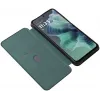 Phonesta Carbon Fiber Skin Book Wallet Klapphülle für Motorola Moto G35 - Dunkelgrün 2