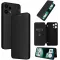 Phonesta Carbon Fiber Skin Book Wallet Klapphülle für Nothing Phone (3a) Lite - Schwarz