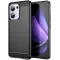 Phonesta Carbon Silikon Back Cover Hülle für Oppo Reno13 F 4G/5G / Reno13 FS 5G - Schwarz