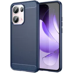 Phonesta Carbon Silikon Back Cover Hülle für Oppo Reno13 Pro - Blau