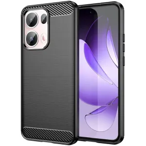Phonesta Carbon Silikon Back Cover Hülle für Oppo Reno13 Pro - Schwarz