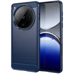 Phonesta Carbon Silikon Back Cover Hülle für Oppo Find X8 Pro - Blau