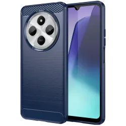 Phonesta Carbon Silikon Back Cover Hülle für Xiaomi Redmi 14C / Xiaomi Poco C75 - Blau