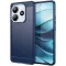 Phonesta Carbon Silikon Back Cover Hülle für Xiaomi Redmi Note 14 5G - Blau