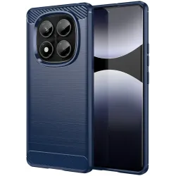 Phonesta Carbon Silikon Back Cover Hülle für Xiaomi Redmi Note 14 Pro 4G - Blau