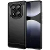 Phonesta Carbon Silikon Back Cover Hülle für Xiaomi Redmi Note 14 Pro 4G - Schwarz