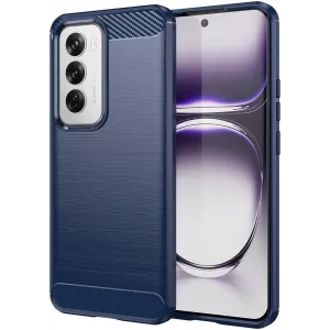 Phonesta Carbon Silikon Back Cover Hülle für Oppo Reno12 - Blau