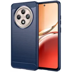 Phonesta Carbon Silikon Back Cover Hülle für Oppo Reno12 F/Reno12 FS - Blau