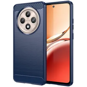 Phonesta Carbon Silikon Back Cover Hülle für Oppo Reno12 F/Reno12 FS - Blau