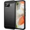 Phonesta Carbon Silikon Back Cover Hülle für Google Pixel 9a - Schwarz