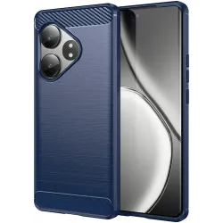 Phonesta Carbon Silikon Back Cover Hülle für Realme GT 6 - Blau