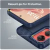 Phonesta Carbon Silikon Back Cover Hülle für Motorola Moto G35 - Blau 6