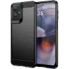 Phonesta Carbon Silikon Back Cover Hülle für Motorola Moto G55 - Schwarz