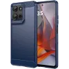 Phonesta Carbon Silikon Back Cover Hülle für Motorola Moto G75 - Blau