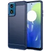 Phonesta Carbon Silikon Back Cover Hülle für Motorola Moto G04 / G04s / G24 / G24 Power / E14 - Blau