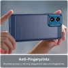 Phonesta Carbon Silikon Back Cover Hülle für Motorola Moto G04 / G04s / G24 / G24 Power / E14 - Blau 5