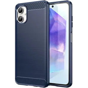 Phonesta Carbon Silikon Back Cover Hülle für Samsung Galaxy A06 4G - Blau
