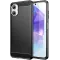 Phonesta Carbon Silikon Back Cover Hülle für Samsung Galaxy A06 4G - Schwarz