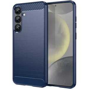 Phonesta Carbon Silikon Back Cover Hülle für Samsung Galaxy S25 Plus/S24 Plus - Blau