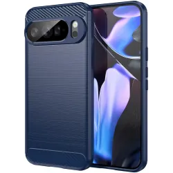 Phonesta Carbon Silikon Back Cover Hülle für Google Pixel 10 Pro XL - Blau