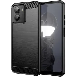 Phonesta Carbon Silikon Back Cover Hülle für HMD Fusion/Fusion X1 - Schwarz