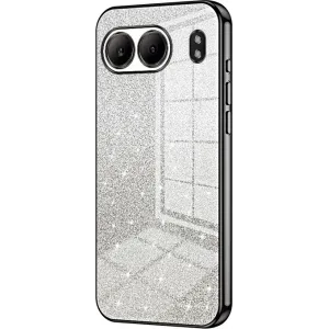 Phonesta Crystal Sparkle Silikon Back Cover Hülle für OnePlus Nord 4 - Schwarz